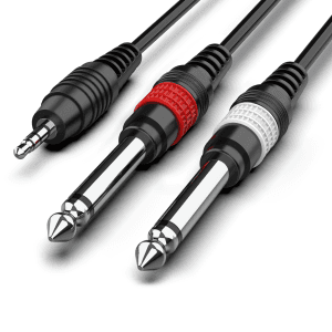 1.5m Dual Jack to Mini Jack Signal Lead