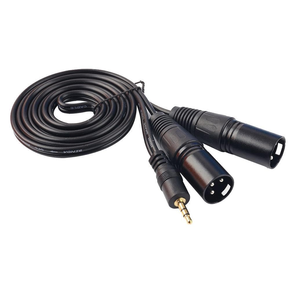 1.5m Dual XLR Male to Mini Jack Signal Lead