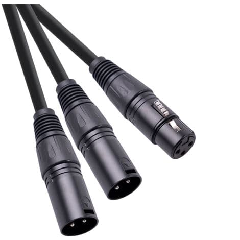 50cm Balanced Stereo Output to Dual XLR Male Cable