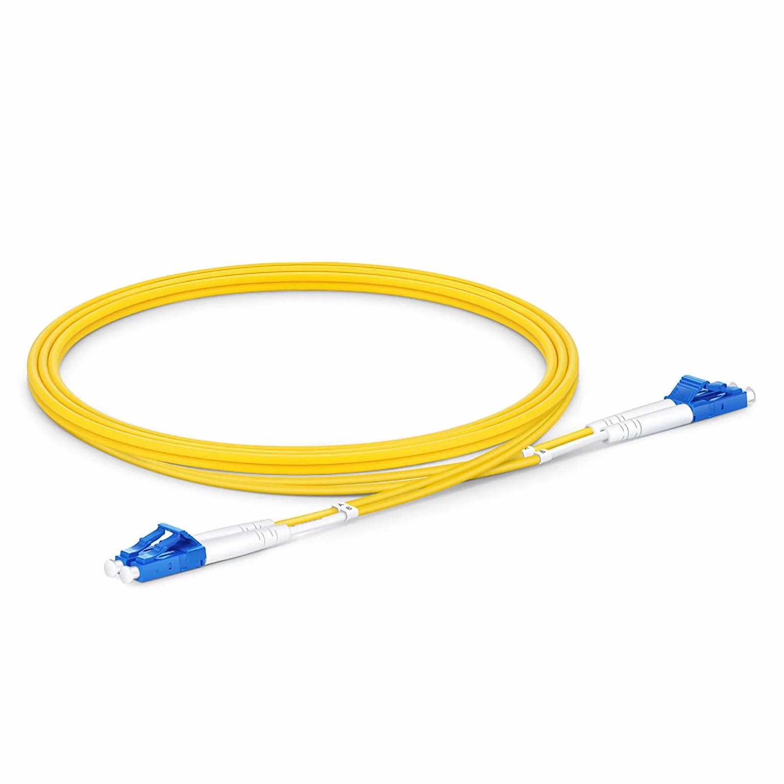 LC-LC Duplex Single-Mode Armoured Fibre Patch Lead – 1m