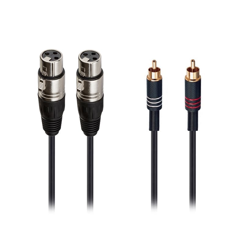 Pair of XLR Female to RCA Female Adaptors